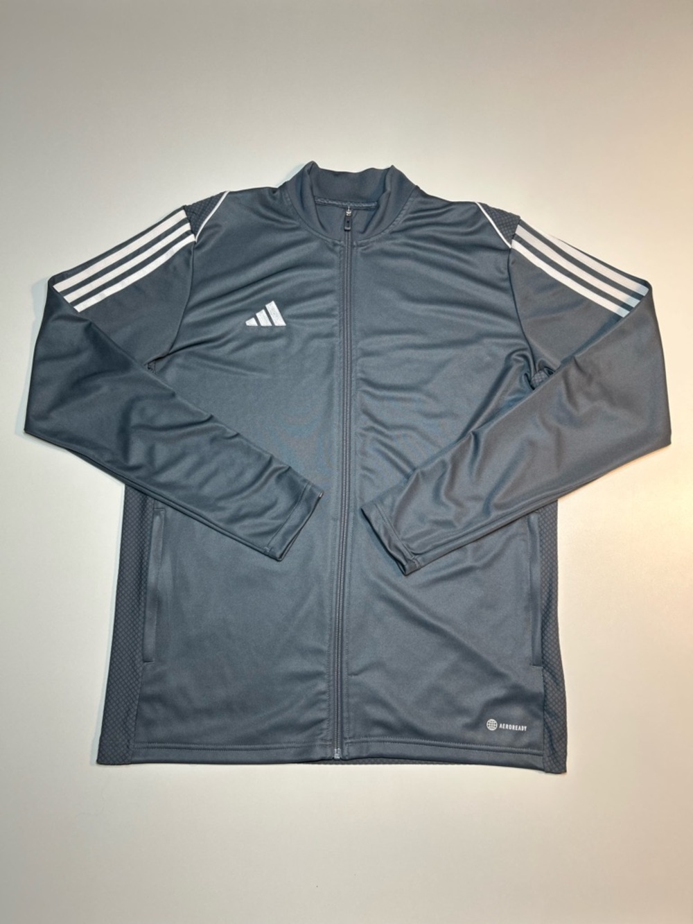 Adidas Men's Tiro 23 League Training Full Zip Jacket Grey Black Team Onix